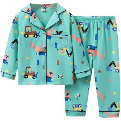 儿童春秋季纯棉家居服套装