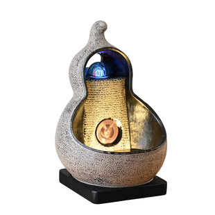 福禄流水生财摆件客厅玄关循环水景装饰风水轮酒店喷泉开业乔迁礼