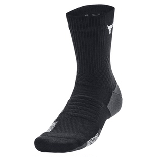 安德玛官方UA Project Rock强森 男女情侣训练运动中筒袜1376230