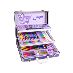 库洛米绘画套装礼盒送礼生日礼物水彩笔画画全套工具幼儿园小学生女孩美术彩色画笔可水洗开学新年文具礼物