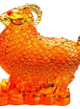 饭店吧台招财羊的装饰摆件吉祥物