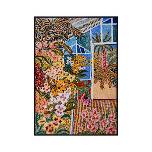 【国补再减15%】蜡笔派告别款醉花季挂画中古装饰画玄关挂毯画W