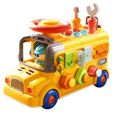 六面可玩拧螺丝工程车生日送它