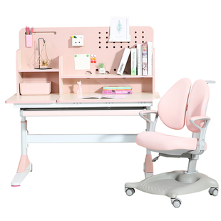 儿童学习桌小学生书桌可升降实木小孩课桌子家用女孩写字桌椅套装