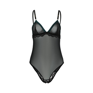 AMOTi 缇 心灵感触 -露[连体衣]诱惑套装网纱蕾丝透视吊坠免脱女