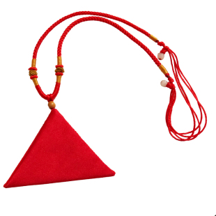 三角形纳福护身符袋平安符袋五行收纳袋手工定制福袋纯色小包