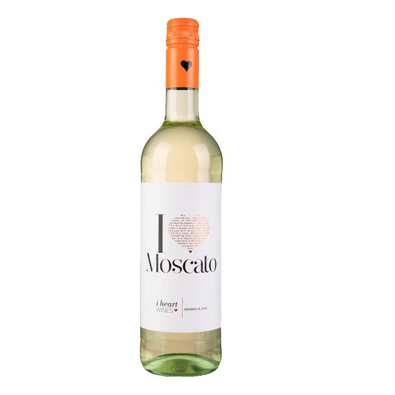 莫斯卡托甜白葡萄酒爱嗨葡萄酒甜型白葡萄原瓶进口moscato