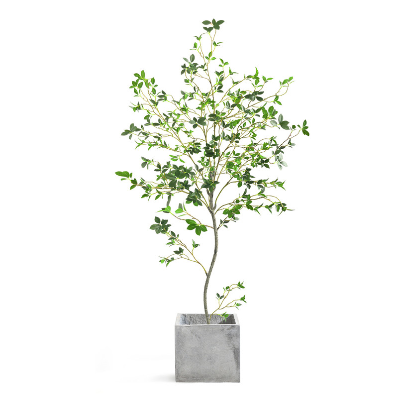 客厅轻奢山茶花仿真盆栽