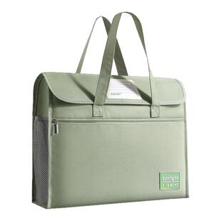 a3美术手提袋补习袋女小学生拎书补课包文件袋拉链式大容量书袋收纳袋补习班学习作业资料袋儿童补课专用书包