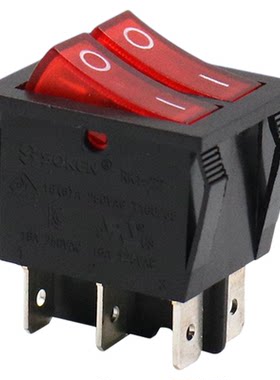 RK1-22电饼铛双联船型开关6脚2档