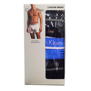 国内Costco开市客代购 CK平角内裤棉低腰简约男士四角裤短裤3条装