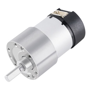 JGB37-520编码器直流减速电机AB相霍尔测速码盘智能机器人小车12v