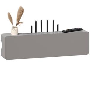 wifi路由器收纳盒免打孔墙上电视柜电线插座遮挡装饰机顶盒置物架