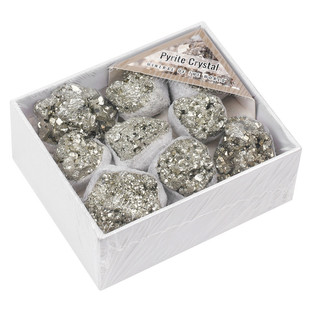 天然秘鲁黄铁矿石标本黄铜矿原石矿物儿童教学科普摆件生日礼盒装