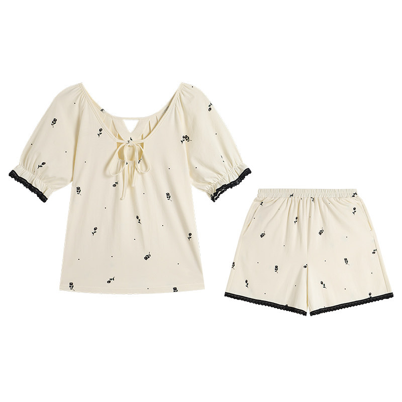 夏季柔软棉清新甜美系家居服套装