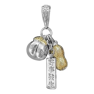 925纯银好事发生柿子花生万能扣活口扣头单独吊坠女项链单坠配件