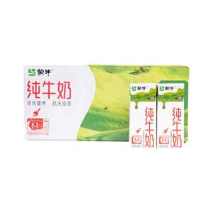 8月蒙牛纯牛奶200ml*24盒整箱特价批学生营养健康早餐/g
