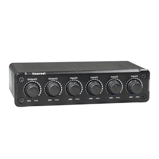 4-in 2-out Audio signal mixer