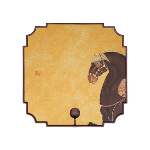 马到成功铜彩烧茶盘复古四菱花窗双面干泡台中式排水茶台高端礼品