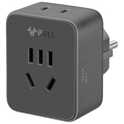 公牛转换插头德标欧标适用韩国泰国俄罗斯欧洲越南巴厘岛转换器