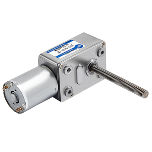 JGY370微型涡轮蜗杆直流减速电机M6螺杆12v24v调速小马达可正反转