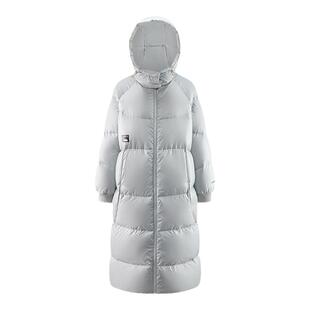 eral  nc长款羽绒服女秋冬2024新款宽松设计连帽过膝鸭绒加厚外套