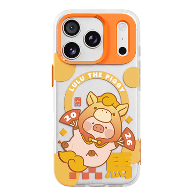 【马年】正版LULU猪苹果17手机壳