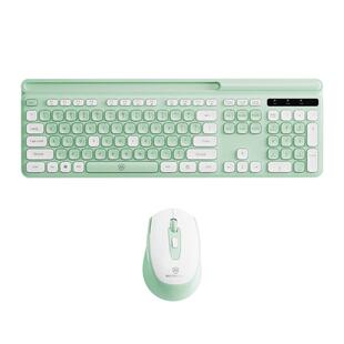 Micropack迈可派克无线键盘鼠标套装女生绿色笔记本电脑办公专用