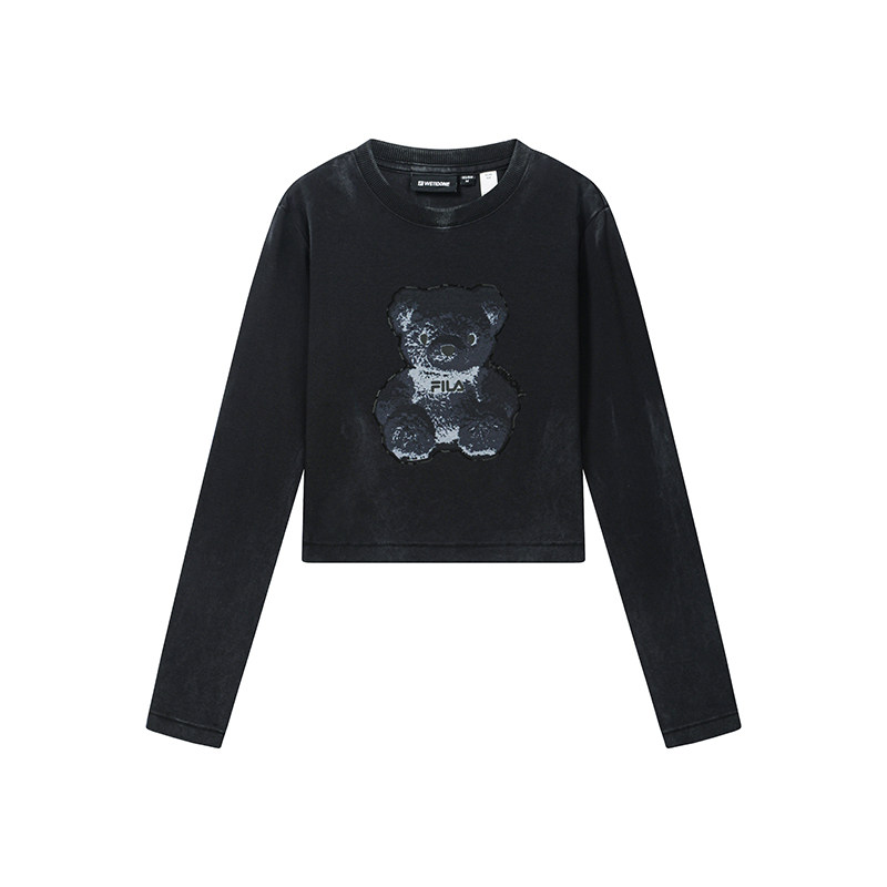 【韩素希同款】FILA x WE11DONE 斐乐短款长T26冬款女士打底上衣