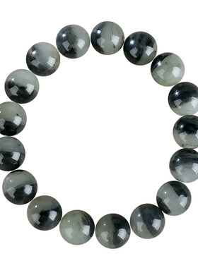 和田玉手链男款青花玉圆珠