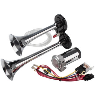 法宾气喇叭12v超响防水摩托车连体喇叭汽笛鸣笛通用汽车电气喇叭