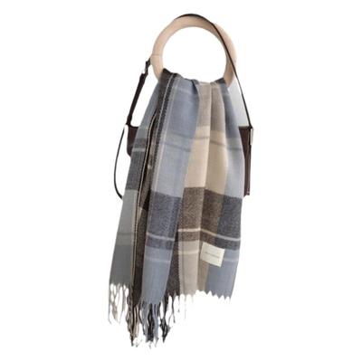 轻薄百搭格子流苏围巾韩代同款