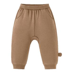 迷你巴拉巴拉男女童裤子保暖内里加绒不勒肚2025冬装新款宽松PP裤