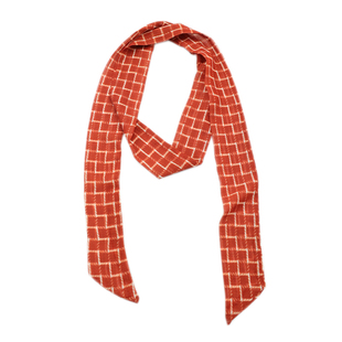 韩版气质红色格子长条丝巾女高级感系脖围巾2026新款细长飘带配饰