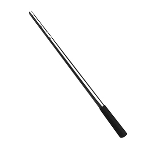 加厚款 不锈钢压花伸缩抄网杆 8mm螺口自由定位鱼叉竿子 杆头焊接