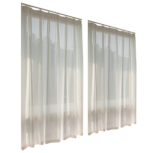 飘窗纱帘透光不透人竖百叶梦幻帘窗纱白纱幻影纱窗帘遮光2025新款