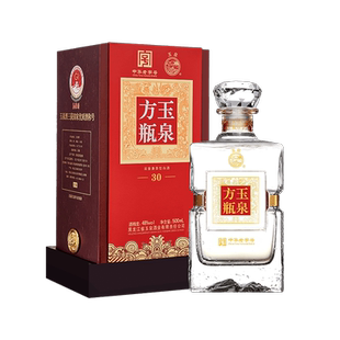 玉泉方瓶酒30 48度窖藏 陈年老酒500ml 高端商务宴请纯粮年货礼盒