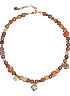 DUCO 爱心吊坠多宝项链 原创小众设计师礼物高级感锁骨链默叙