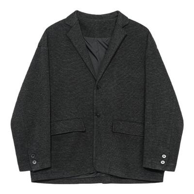 JUPSTUDIO黑色廓形男式西装外套