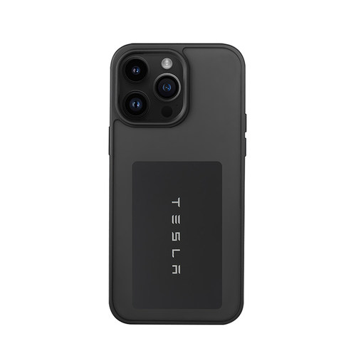 适用于特斯拉Model3/Y卡片手机壳卡仓钥匙套全包二合一苹果12131415promax手机保护套防摔磨砂潮牌丫配件神器