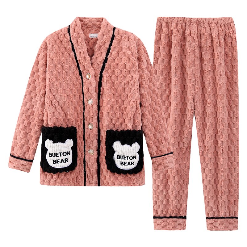 秋冬季珊瑚绒月子服坐月子12月份11产妇喂奶哺乳孕妇睡衣怀孕期