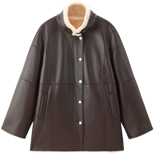 【商场同款】太平鸟羊毛皮草外套斯拉夫女孩品质拼接PUA1ADF4419