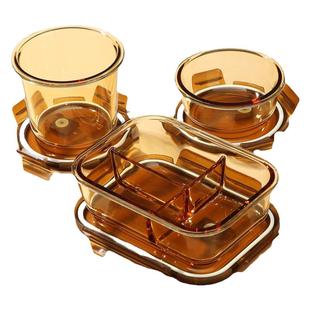 高硼硅玻璃饭盒微波炉加热专用上班族密封保鲜盒分隔便当盒餐盒碗