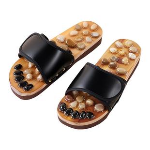 足底按摩拖鞋鹅卵石指压鞋男女士脚底穴位足疗鞋防滑家用养生保健