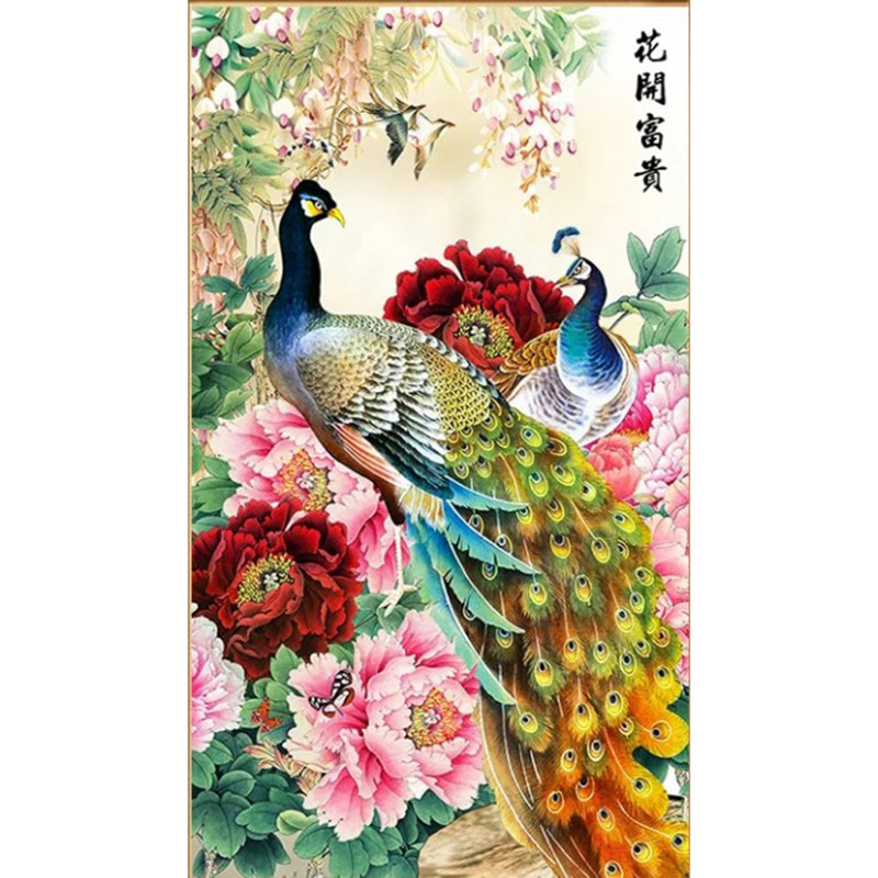 精准印花法国正品dmc竖版十字绣