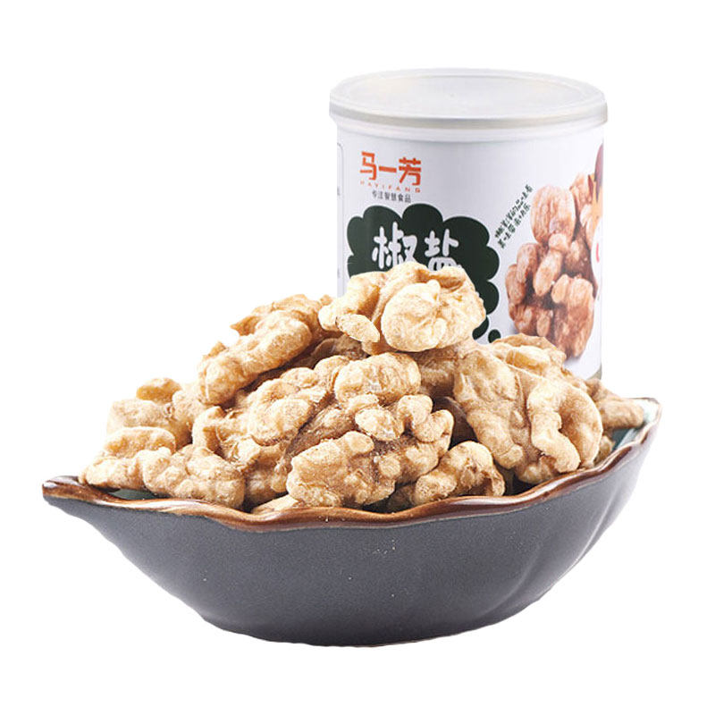 马一芳薄皮椒盐核桃仁100g罐新货
