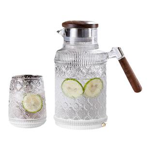 玻璃冷水壶家用耐高温晾白开装水杯子套装凉水壶果茶泡茶壶大容量