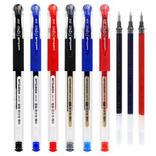 日本进口uniball 笔三菱UM-151中性笔mitsubishi签字笔0.5笔芯学生用考试书写黑色水笔0.38财务用批发UMN151