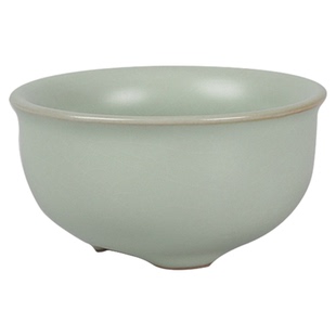 天青汝窑如意杯家用中式复古多人喝茶杯冰裂可养品茗杯主人杯单杯