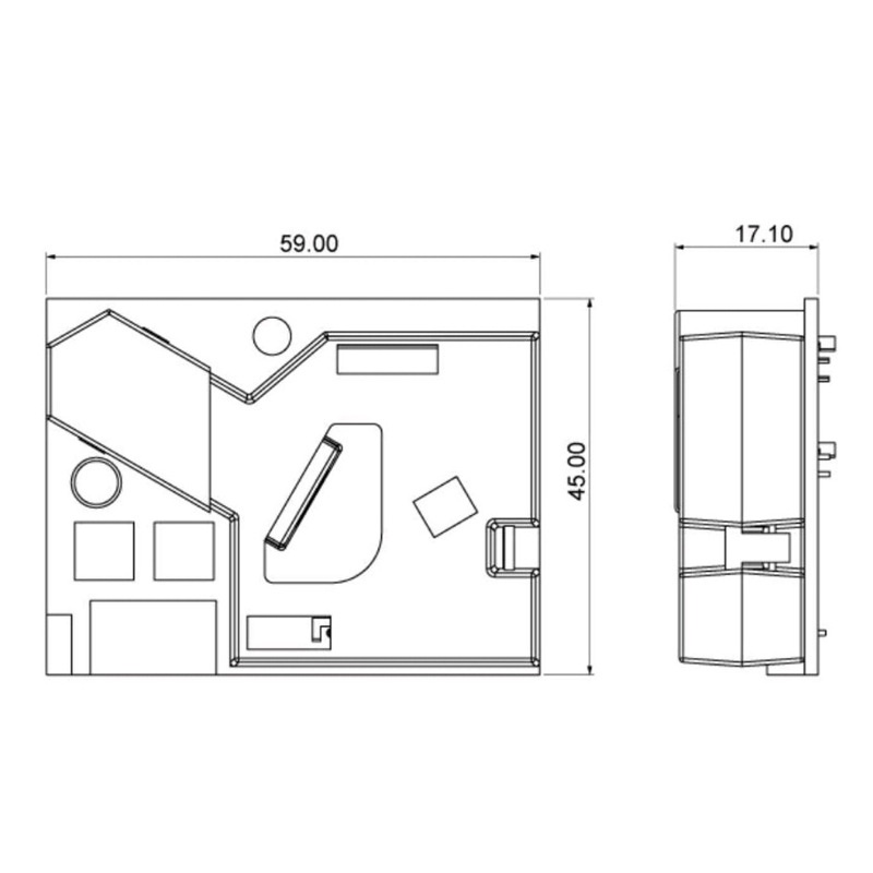 PM2.5粉尘传感器甲醛检测仪器适用净化器家用车载新风